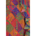 Multicolor Silk Casual Dress