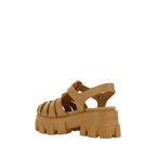 Brown Acetate Platform Sandals