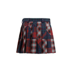 Multicolor Fleece Wool Mini Skirt