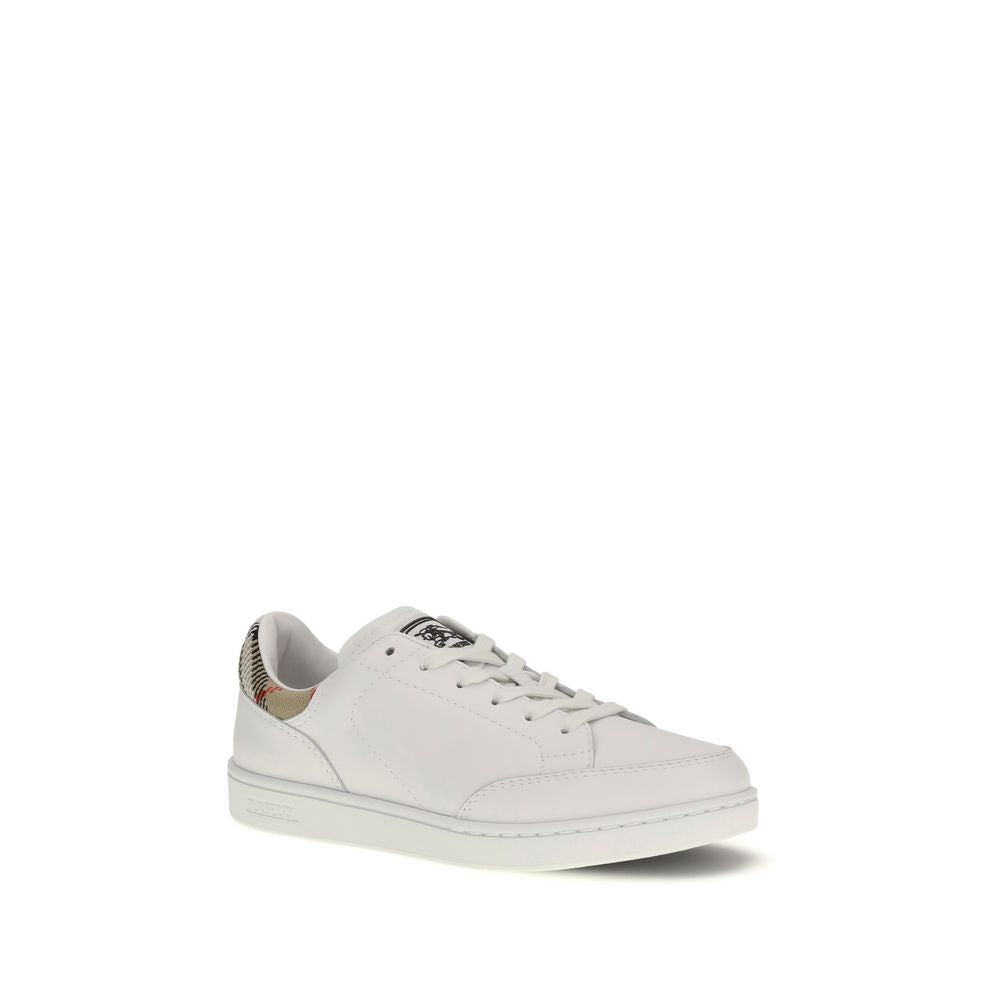 White Calf Leather Bos Taurus Low Top Sneakers