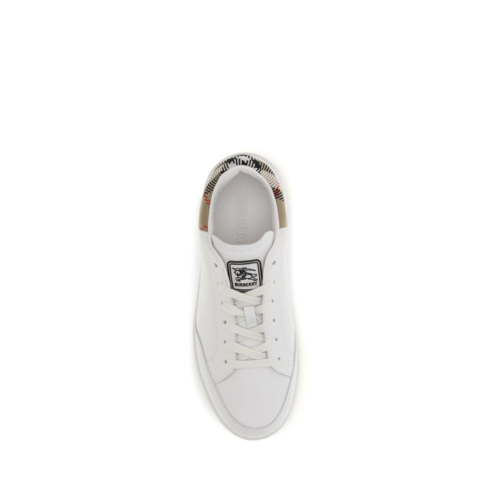 White Calf Leather Bos Taurus Low Top Sneakers