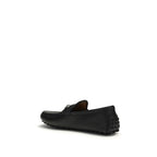 Black Calf Leather Bos Taurus Slip-On Loafers