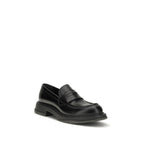 Black Calf Leather Bos Taurus Slip-On Loafers