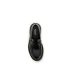 Black Calf Leather Bos Taurus Slip-On Loafers
