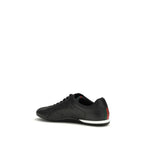 Black Calf Leather Bos Taurus Low Top Sneakers