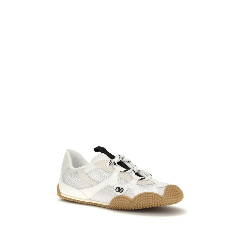 White Calf Leather Bos Taurus Athletic Sneakers