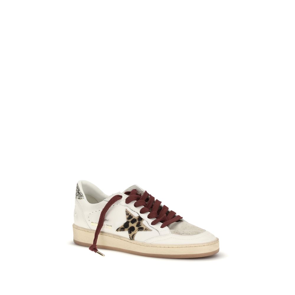 White Calf Leather Bos Taurus Low Top Sneakers