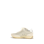 Beige Polyester Athletic Sneakers