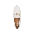 White Calfskin Slip-On Loafers