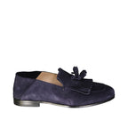 Blue Calfskin Slip-On Loafers