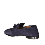 Blue Calfskin Slip-On Loafers