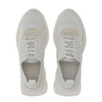 White Nylon Athletic Sneakers