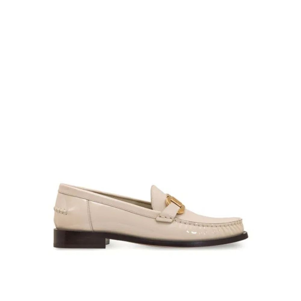 White Calfskin Slip-On Loafers