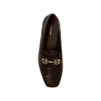 Brown Calfskin Slip-On Loafers