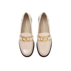 White Calfskin Slip-On Loafers