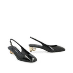 Black Calfskin High Heel Pumps