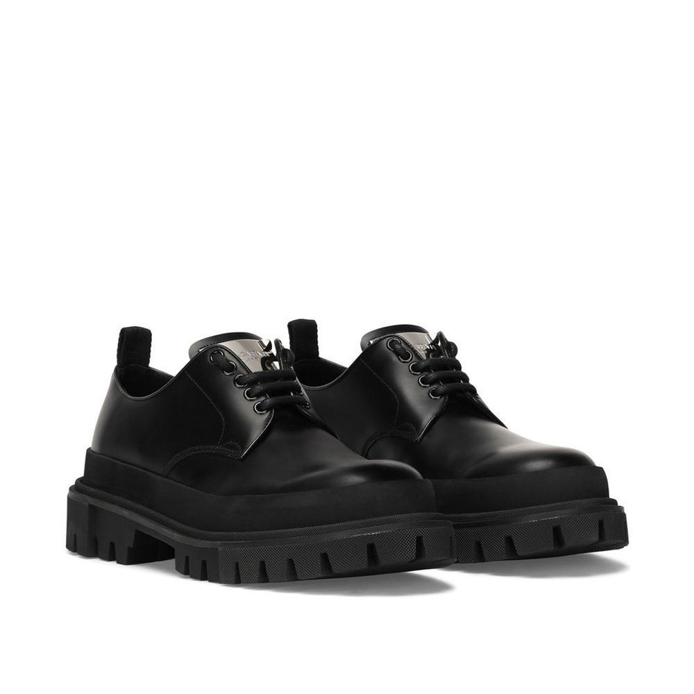 Black Calfskin Oxfords And Derbies