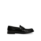 Black Calfskin Slip-On Loafers