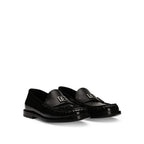 Black Calfskin Slip-On Loafers