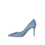 Blue Leather Pumps