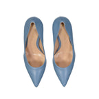 Blue Leather Pumps