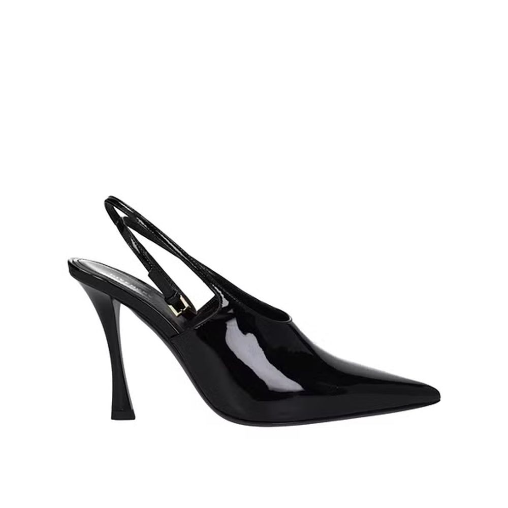 Black Calfskin High Heel Pumps