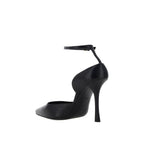 Black Lamb Leather High Heel Pumps