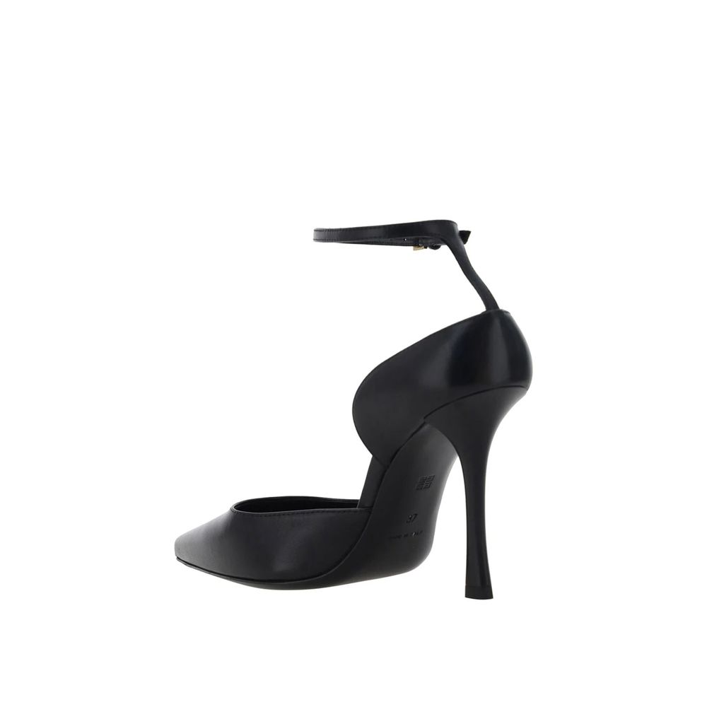 Black Lamb Leather High Heel Pumps