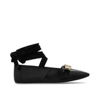 Black Calfskin Ballet Flats