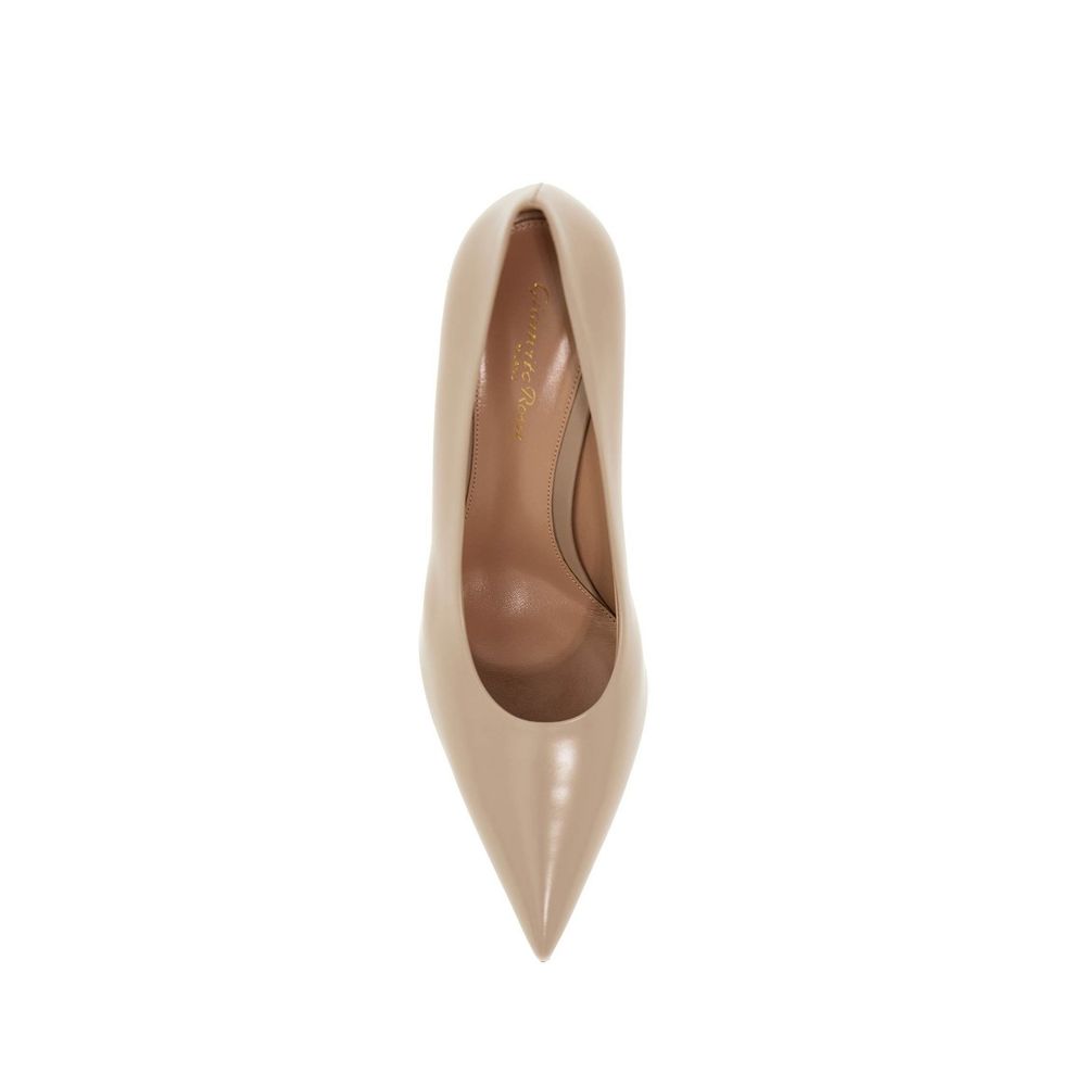 Beige Calfskin High Heel Pumps