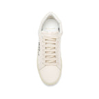 White Canvas Low Top Sneakers