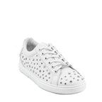 White Calfskin Low Top Sneakers