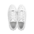 White Calfskin Low Top Sneakers