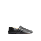 Black Calfskin Slippers