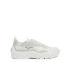 White Leather Low Top Sneakers