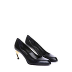 Black Lambskin Pumps