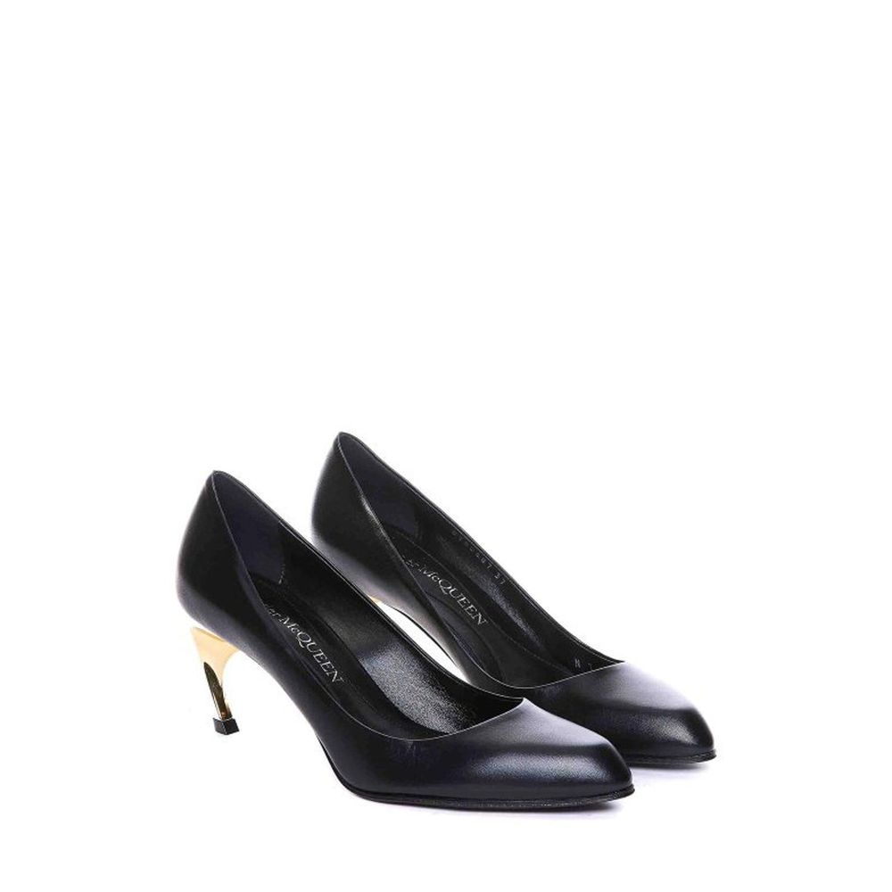 Black Lambskin Pumps