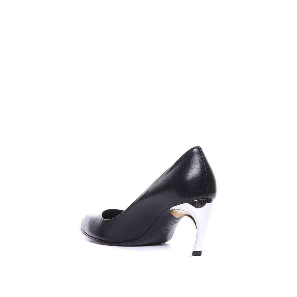 Black Lambskin Pumps