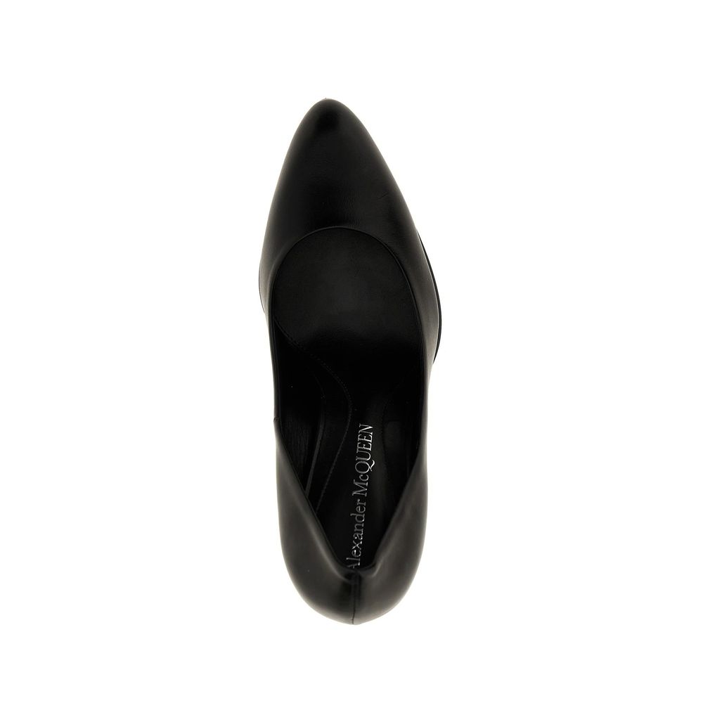 Black Lambskin Pumps