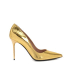 Gold Calfskin Pumps
