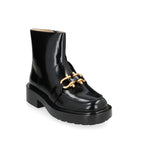 Black Calfskin Ankle Boots
