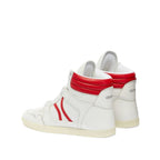 White Lamb Leather Athletic Sneakers