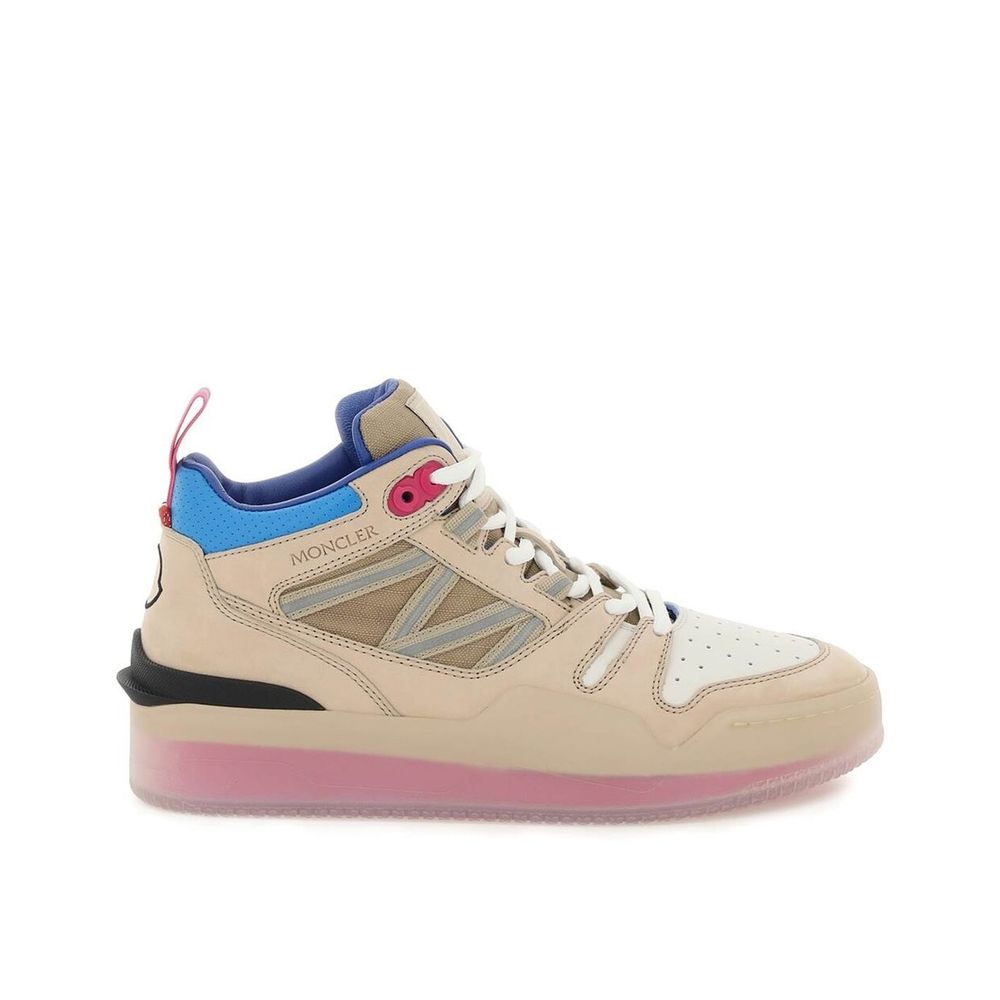 Beige Leather Athletic Sneakers