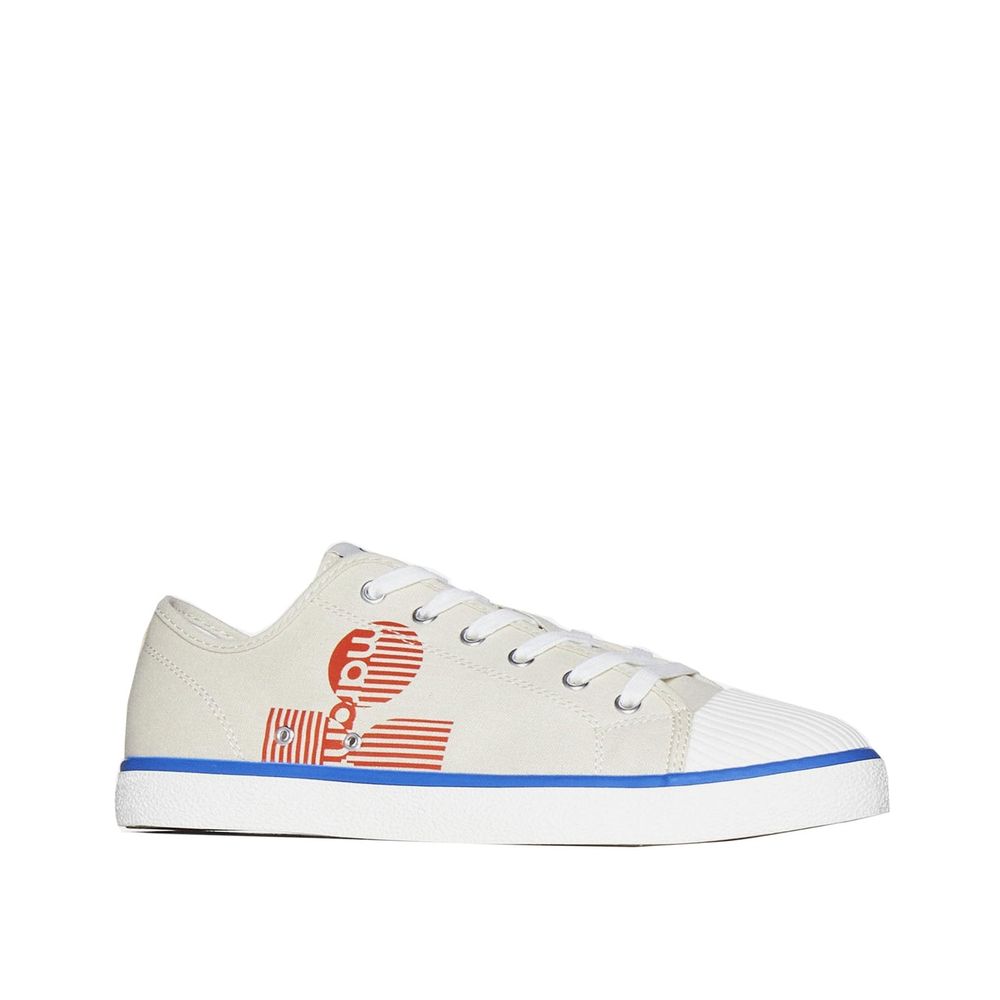 Beige Canvas Low Top Sneakers