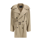 Beige Cotton Trench Coat