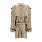 Beige Cotton Trench Coat