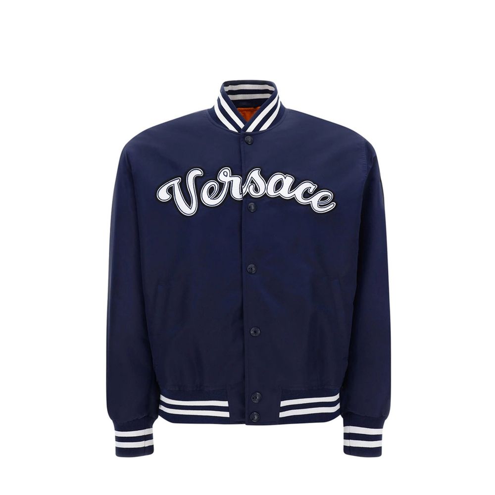 Blue Nylon Bomber
