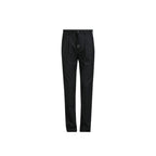 Black Elastane Casual Pants