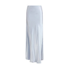 Blue Viscose Long Skirt