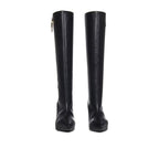Black Calfskin High Heel Boots